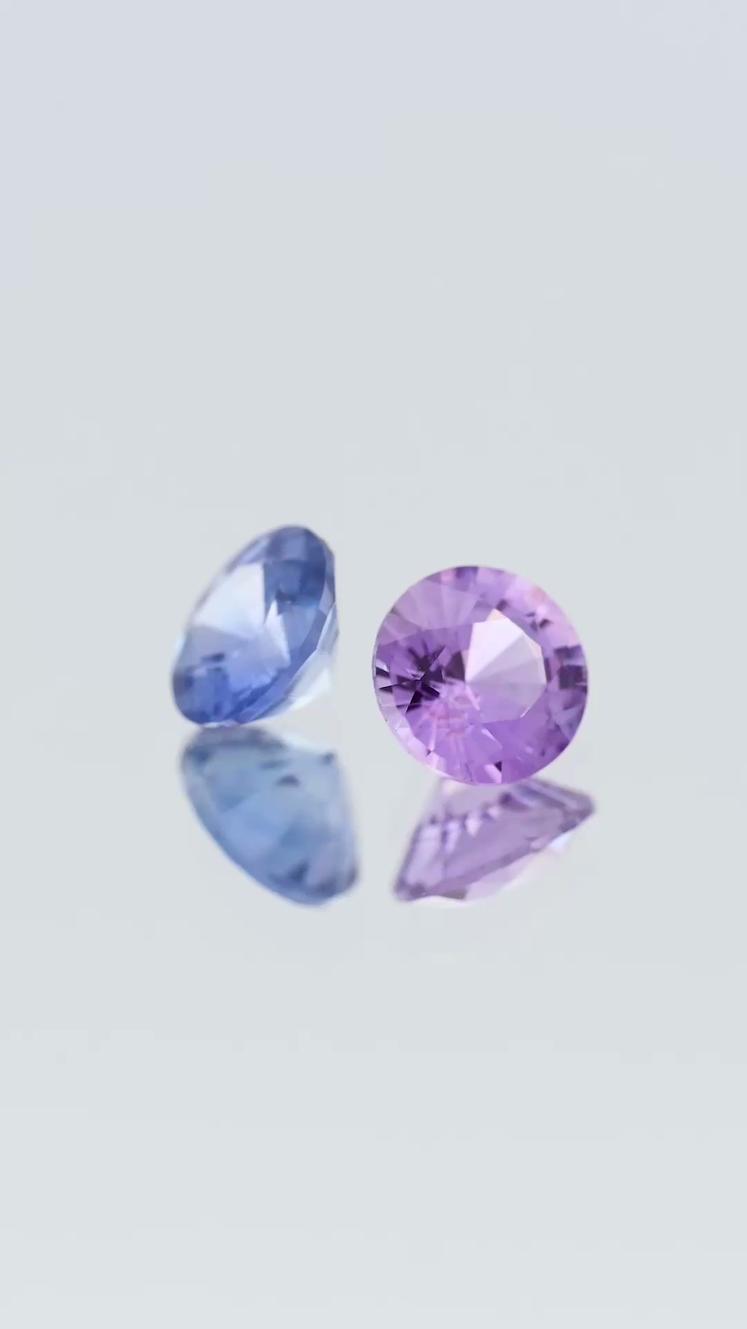 Natural Lilac & Blue Sapphire Pair Unheated